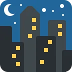 Night with Stars emoji on Twitter / X