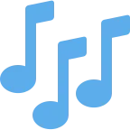Emoji Notas musicales en Twitter / X