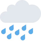 Cloud with Rain emoji on Twitter / X