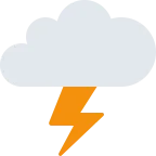 Emoji Nube con rayo en Twitter / X