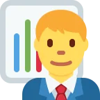 Emoji Oficinista hombre en Twitter / X