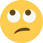 Eye Roll emoji on Twitter / X