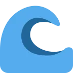 Water Wave emoji on Twitter / X