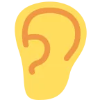 Ear emoji on Twitter / X