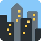 Emoji Paisaje urbano en Twitter / X