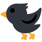 Emoji Pájaro negro en Twitter / X