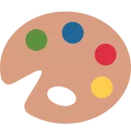Emoji Paleta de pintor en Twitter / X