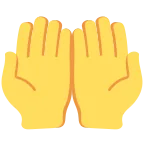 Emoji Palmas hacia arriba juntas en Twitter / X
