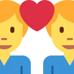 Emoji Pareja enamorada: hombre y hombre en Twitter / X