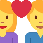 Emoji Pareja enamorada: mujer y hombre en Twitter / X