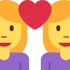 Couple with Heart: Woman, Woman emoji on Twitter / X