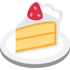 Emoji Pedazo de torta en Twitter / X