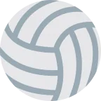 Emoji Pelota de voleibol en Twitter / X