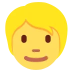 Emoji Persona adulta rubia en Twitter / X