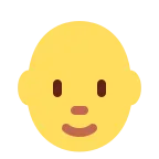 Person: Bald emoji on Twitter / X