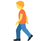 Emoji Persona caminando en Twitter / X