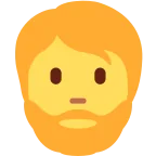 Emoji Persona con barba en Twitter / X