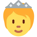 Person with Crown emoji on Twitter / X
