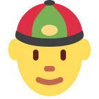 Emoji Persona con gorro chino en Twitter / X