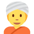 Emoji Persona con turbante en Twitter / X