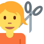 Person Getting Haircut emoji on Twitter / X