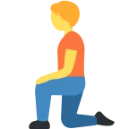 Person Kneeling emoji on Twitter / X