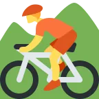 Person Mountain Biking emoji on Twitter / X
