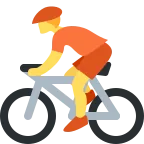 Person Biking emoji on Twitter / X