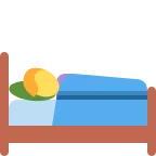 Emoji Persona en la cama en Twitter / X