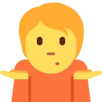 Person Shrugging emoji on Twitter / X