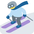 Skier emoji on Twitter / X