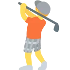 Emoji Persona jugando al golf en Twitter / X