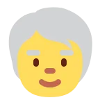 Emoji Persona mayor en Twitter / X