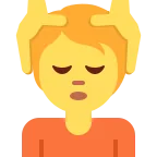 Emoji Persona recibiendo masaje en Twitter / X