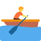 Person Rowing Boat emoji on Twitter / X