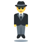 Person in Suit Levitating emoji on Twitter / X