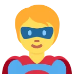 Emoji Personaje de superhéroe en Twitter / X