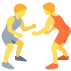 People Wrestling emoji on Twitter / X