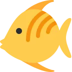 Emoji Pez tropical en Twitter / X