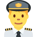 Man Pilot emoji on Twitter / X