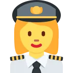 Emoji Piloto mujer en Twitter / X