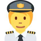 Pilot emoji on Twitter / X