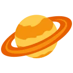 Ringed Planet emoji on Twitter / X