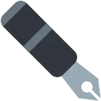 Emoji Pluma negra en Twitter / X