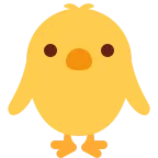 Emoji Pollito de frente en Twitter / X