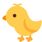 Emoji Pollito en Twitter / X