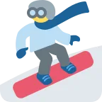 Emoji Practicante de snowboard en Twitter / X