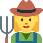 Emoji Profesional de la agricultura mujer en Twitter / X