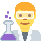 Man Scientist emoji on Twitter / X