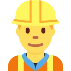 Emoji Profesional de la construcción hombre en Twitter / X